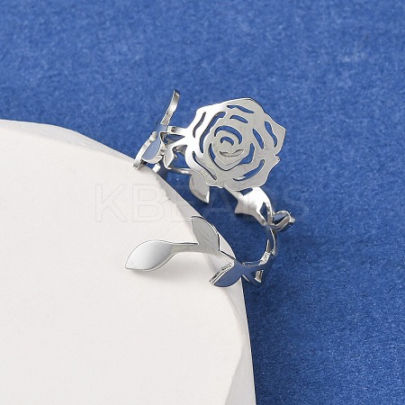 304 Stainless Steel Cuff Rings RJEW-D337-03P-1