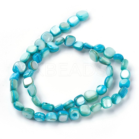 Natural Freshwater Shell Beads Strands X-BSHE-O017-07B-1