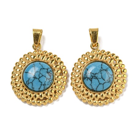 Synthetic Turquoise Pendants STAS-U024-15G-02-1