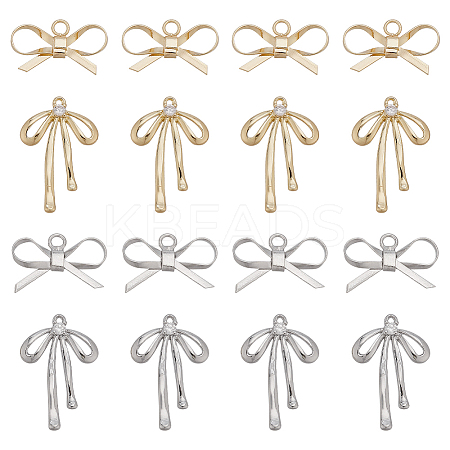 20Pcs 4 Styles Brass Pendants KK-ME0001-43-1