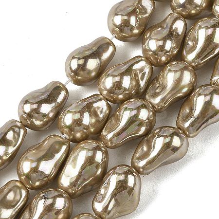 Electroplated Glass Beads Strands GL-CBA89C7-01A-1