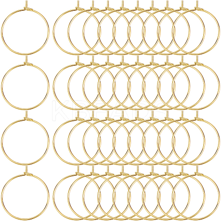 200Pcs Brass Wine Glass Charm Rings KK-SP0001-31A-G-1