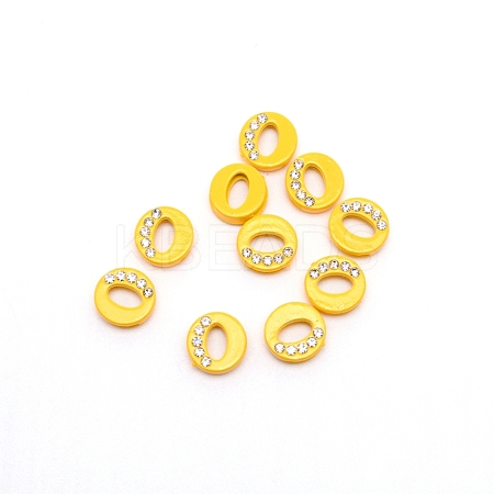 Rhinestone Slide Letter Charms RB-TAC0002-01O-1