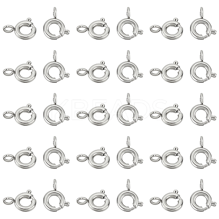 30Pcs 316 Stainless Steel Spring Ring Clasps FIND-UN0016-21-1