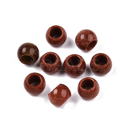 Synthetic Goldstone Beads G-T092-10mm-14-1