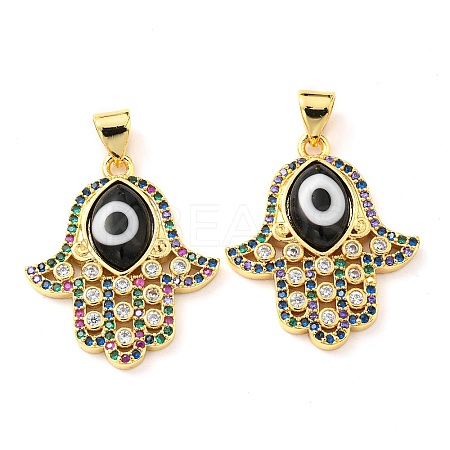 Brass Cubic Zirconia Pendants KK-K338-02G-03-1