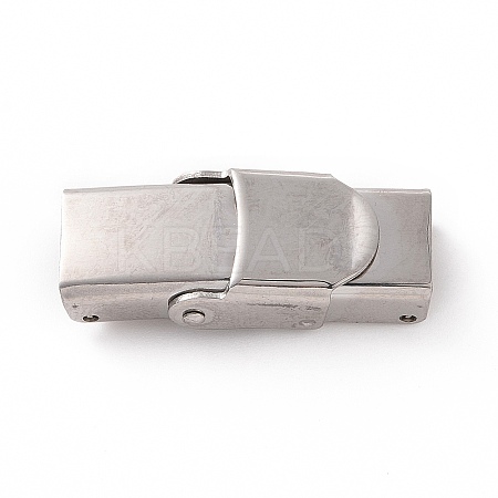 Tarnish Resistant 201 Stainless Steel Watch Band Clasps STAS-P221-22A-P-1