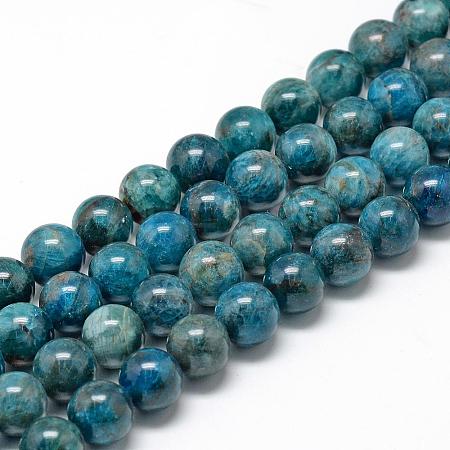 Natural Apatite Beads Strands G-R446-10mm-11-1