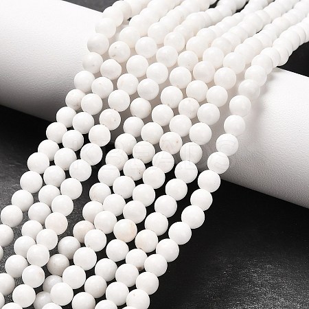 Natural Mashan Jade Round Beads Strands G-D263-4mm-XS01-1
