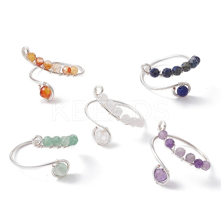 Mixed Natural Gemstone Rings RJEW-JR00584-02-1