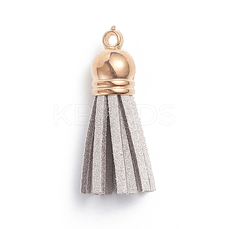 Faux Suede Cord Tassels Pendant Decorations HJEW-WH0006-18E-1
