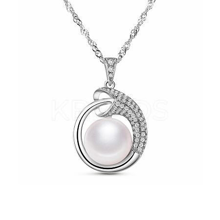 SHEGRACE Simple Elegant Sterling Silver Necklace JN290A-1