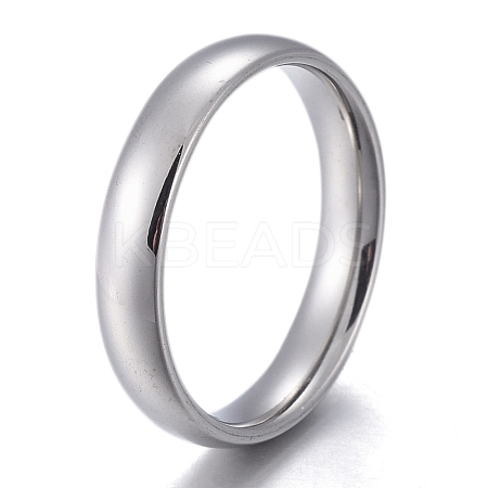 Non-Tarnish 304 Stainless Steel Flat Plain Band Rings STAS-I160-C-P-1