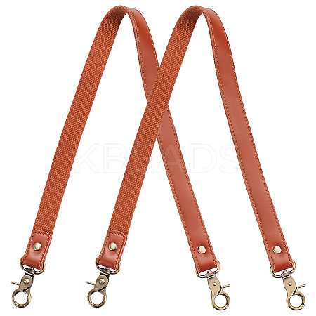 Cowhide & Polycotton Bag Handles PURS-WH0005-92AB-1