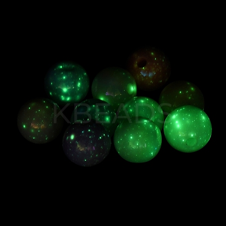 UV Plating Rainbow Iridescent Acrylic Beads PACR-K003-02B-1