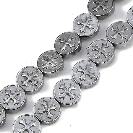 Electroplated Synthetic Non-magnetic Hematite Beads Strands G-K375-B02-03-1