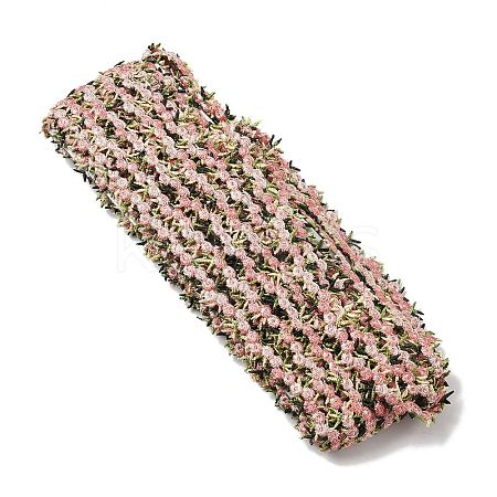 Polyester Flower Lace Ribbon OCOR-WH0070-77G-1