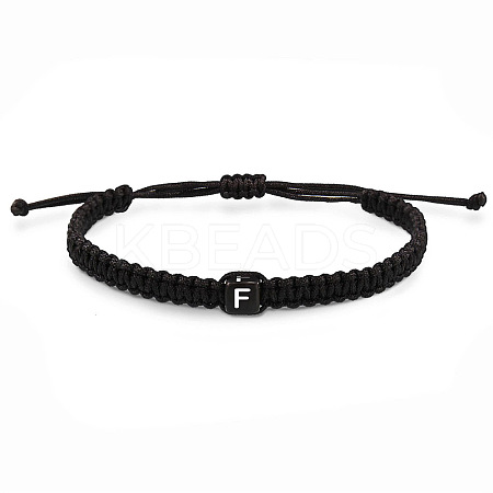 Cube with Letter Pattern Resin Beads Braided Bead Bracelets FS-WGC1D79-23-1