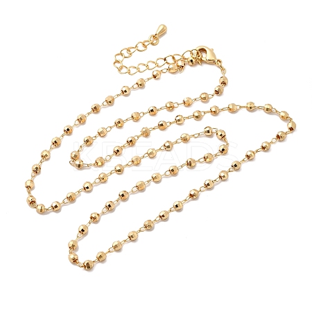 2.5MM Brass Ball Chain Necklaces for Women NJEW-F353-02G-1