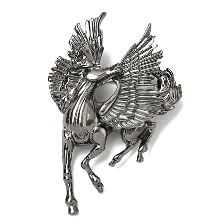 Horse Alloy Brooches for Backpack Clothes JEWB-L026-06B-1