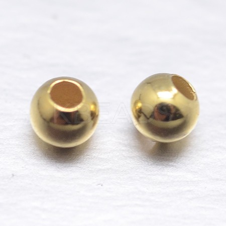 Round 925 Sterling Silver Spacer Beads STER-M103-04-2.5mm-G-1