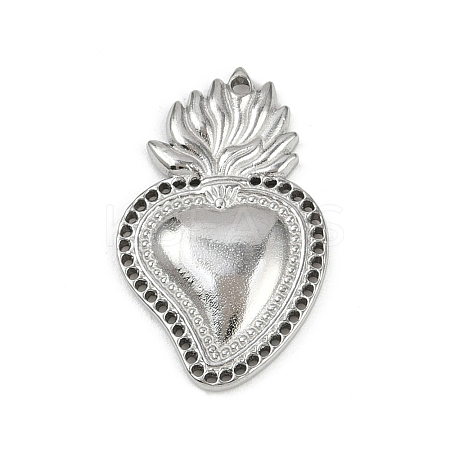 304 Stainless Steel Pendants STAS-P390-02B-P-1