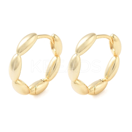 Brass Oval Hoop Earrings for Women EJEW-F347-01G-02-1