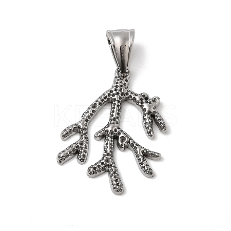 304 Stainless Steel Pendant Rhinestone Settings STAS-B167-13A-P-1