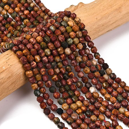 Natural Picasso Stone/Polychrome Jasper Beads Strands G-A260-A24-01-1