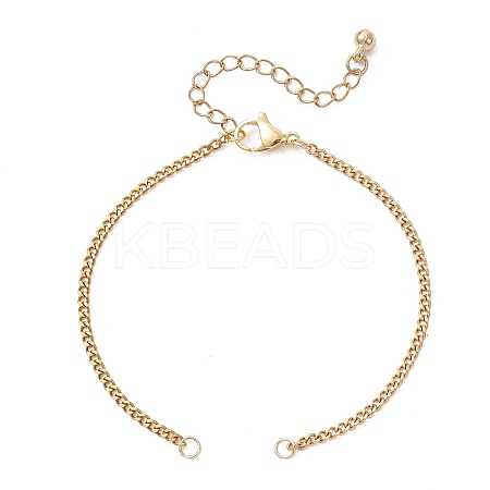 2.5MM 304 Stainless Steel Curb Chain Bracelet Making AJEW-JB01452-1