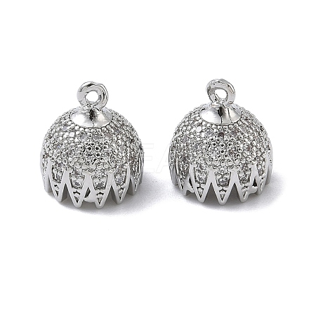 Brass Micro Pave Cubic Zirconia Charns KK-Z143-03P-02-1