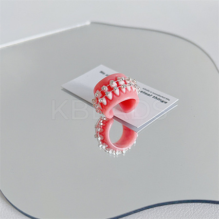Tooth Acrylic Cuff Rings FS-WGF7F58-02-1