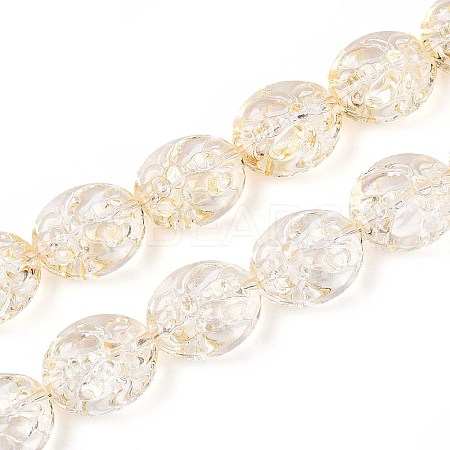 Baking Paint Transparent Glass Beads Strands DGLA-N017-04J-1