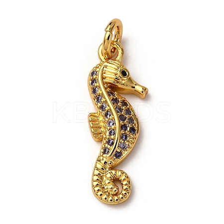 Brass Micro Pave Cubic Zirconia Pendants KK-A265-10A-02G-1