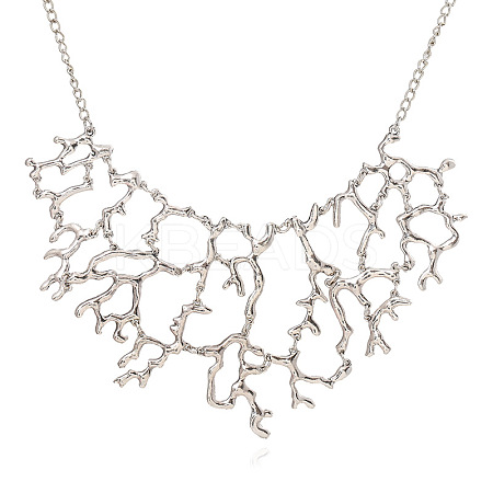 Alloy Bib Necklaces foe Women FS-WGD6134-01-1